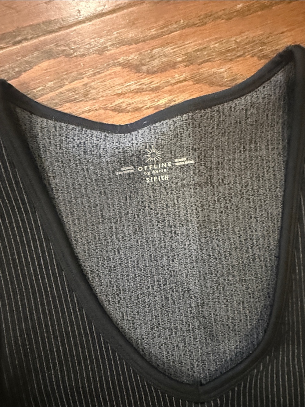 Aerie NWT black ribbed low impact sports bra, small - Picture 3 of 5